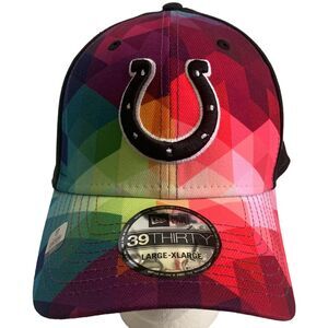 New Era 39Thirty Size L/XL Indianapolis Colts NFL Football Crucial Catch Cap Hat
